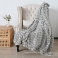 Fall Winter Design Polyester Faux Fur Throw  Blanket Luxury With Sherpa Fleece Back